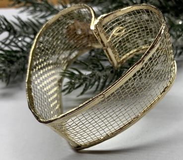 Dekoanhänger aus Metall-Gitter, Herz gold